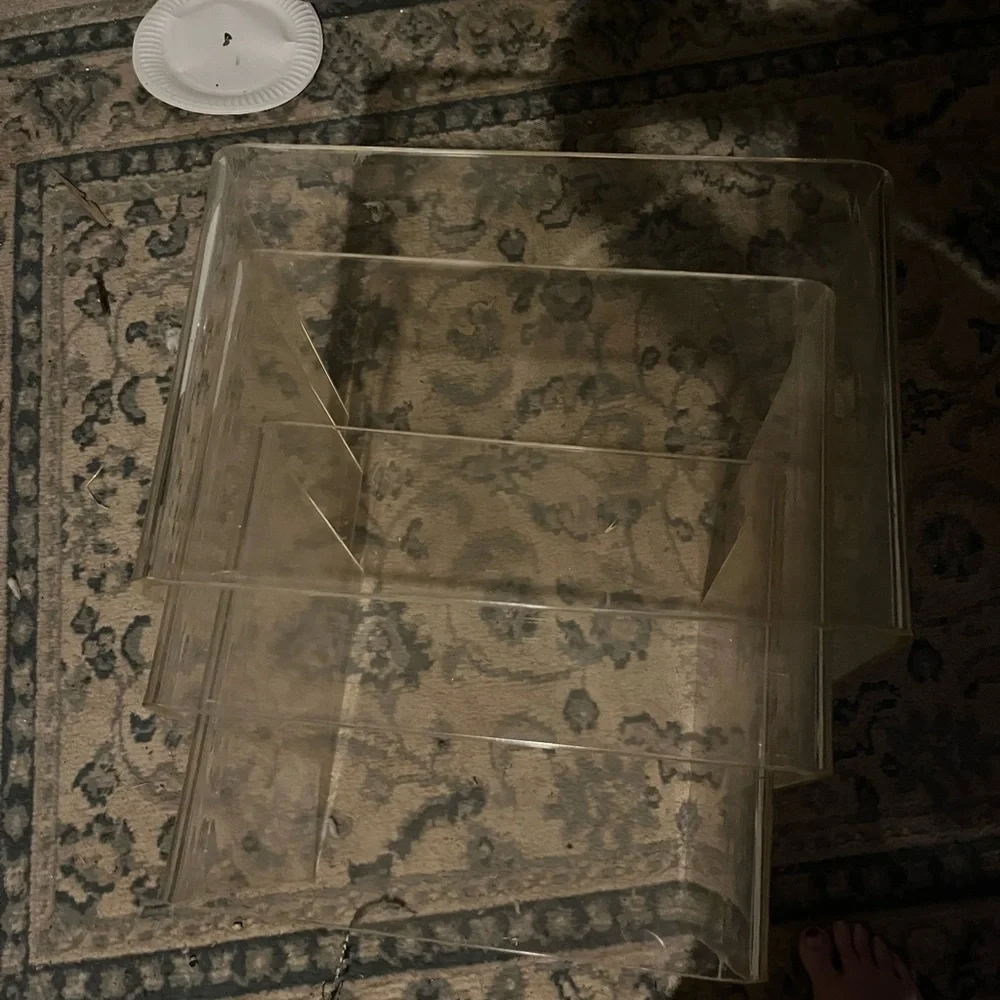 Clear Acrylic set of vintage lucid nesting tables